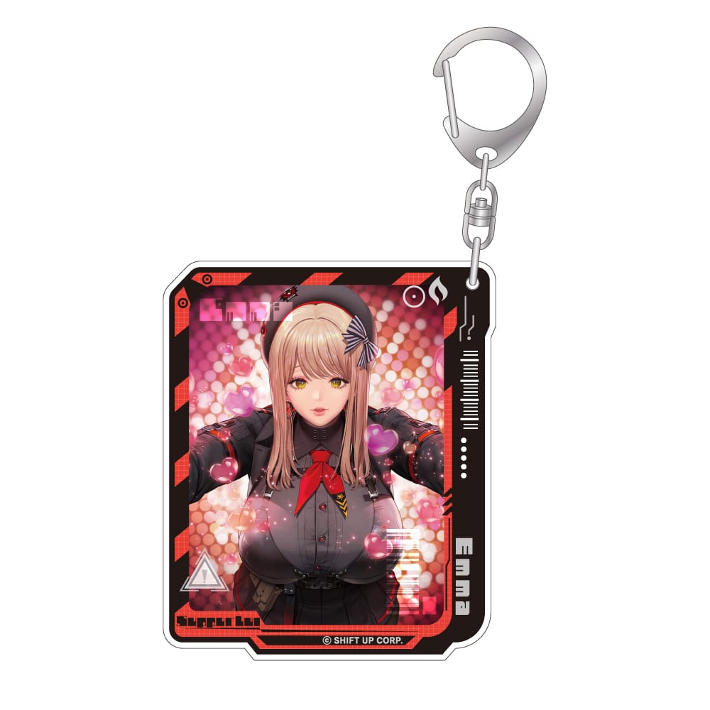 樂天商城 - 【NIKKE】アクリルキーホルダー エマ　かわいい　かっこいい　近未来　ガンアクション　スタイリッシュ　バトル　美少女　重火器　スーツ　迫力