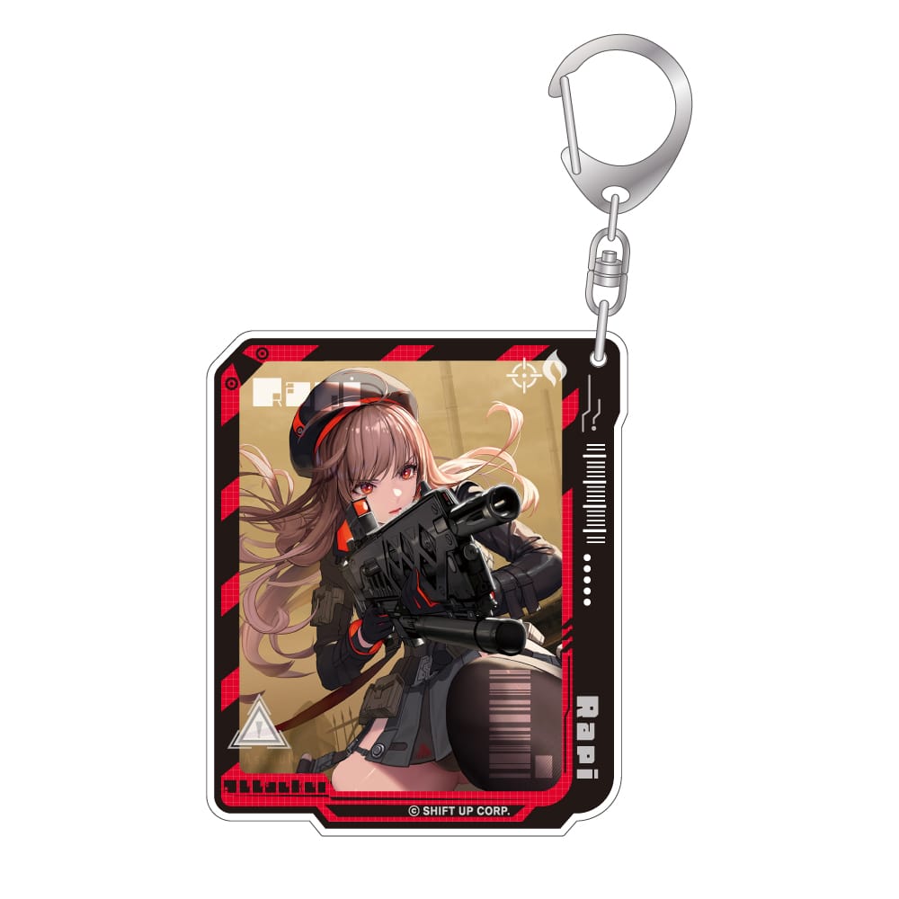 樂天商城 - 【NIKKE】アクリルキーホルダー ラピ　かわいい　かっこいい　近未来　ガンアクション　スタイリッシュ　バトル　美少女　重火器　スーツ　迫力