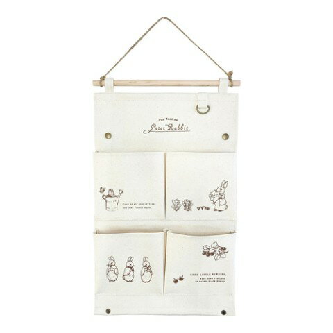 【ピーターラビット】ウォールポケット　ブラウン