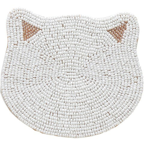 樂天商城 - 【20%OFF!!SALE】【コースター】ビーズCATホワイト