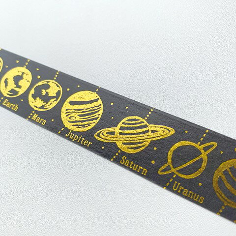 【STUDYHOLIC】金箔マスキングテープ（惑星科学）　マステ　かわいい　学問　金箔...