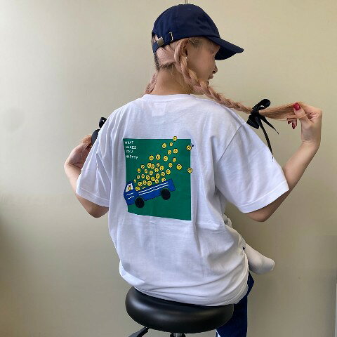 樂天商城 - 【20%OFF!!SALE】【HAPPY TRUCK】バックプリントTシャツ