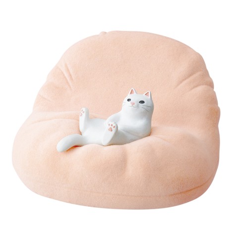 Rakuten - 【くつろぎねこ】スマホスタンド シロ