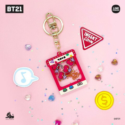 樂天商城 - 【BT21】minini グリッターキーホルダー TATA