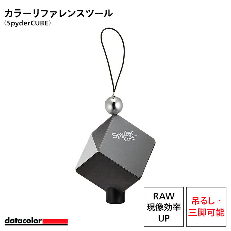 Datacolor SpyderCUBE カラーリファレンスツール SC200 メーカー保証付 カラーチェッカー RAW現像 ホワイトバランス 露出 光源 解析 撮影 ブライトネス シャドー カラーバランス 調整 カラー 補正 フォトレタッチ ハイライト グレーフェース 発色 最適 変色