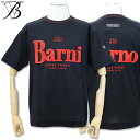 \夏SALE/バーニヴァーノ 天竺 ロゴ サガラ 刺しゅう Tシャツ LLサイズ 黒/赤 BARNI VARNO BSS-OTH5228 春夏 25SS