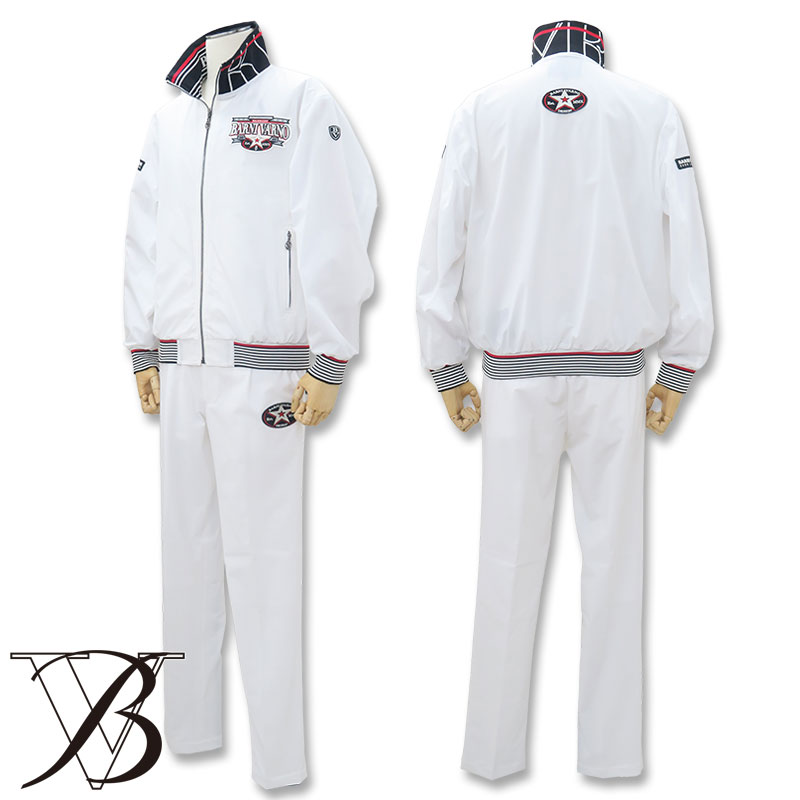 バーニヴァーノ シャカシャカトラックジャケット シャカシャカパンツ セットアップ Lサイズ 秋冬 白 BARNI VARNO BSS-LBS4276-BSS-L...