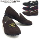 バーニヴァーノ スエードスリッポンスニーカー デッキシューズ 靴 スニーカー M L LL 黒 茶 赤 BARNI VARNO BAW-NKS5169 ブラック...