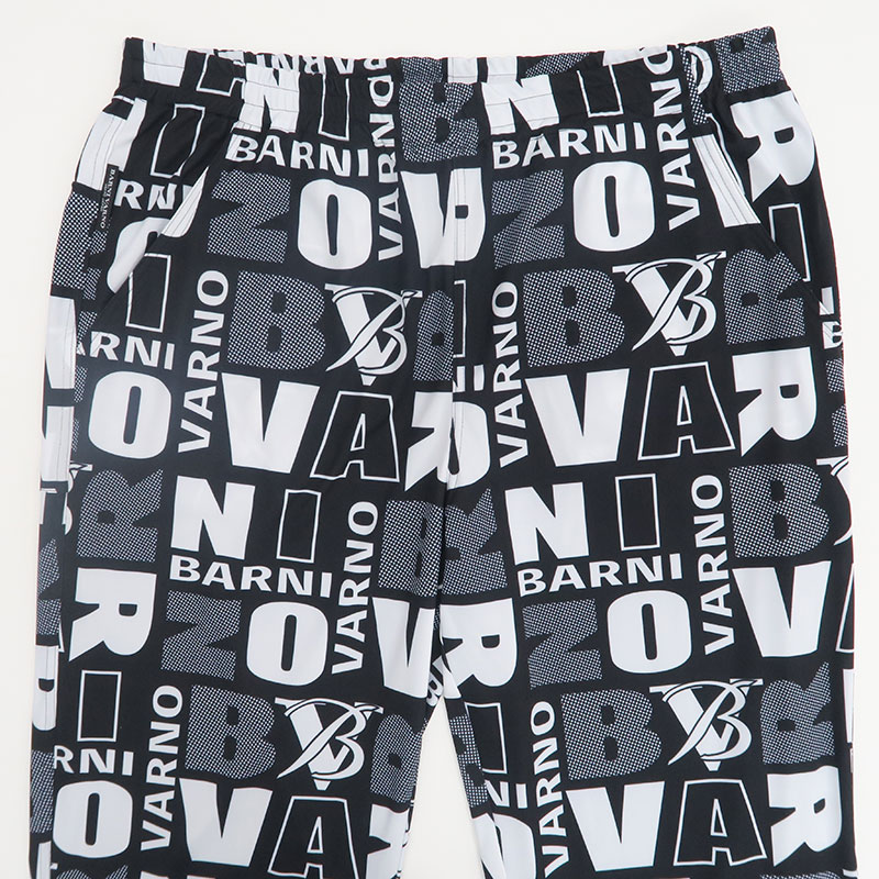 バーニヴァーノ BARNI VARNO柄 イージーパンツ ブラック 09 BSS-NPC5081-09-LL パンツ