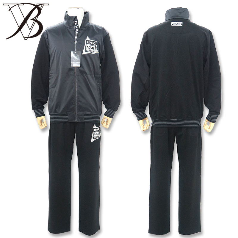 バーニヴァーノ ジップアップ ブルゾン ロングパンツ セットアップ Lサイズ BAW-NST5134-BAW-NSP5136-09-L ブラック 09 シャカシ...