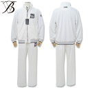 バーニヴァーノ ジップアップ ブルゾン ロングパンツ セットアップ Lサイズ BAW-NST5134-BAW-NSP5136-01-L ホワイト 01 シャカシャカ メンズ 24AW
