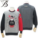 バーニヴァーノ ブル ジャガード&AP刺しゅう セーター Lサイズ BAW-NSW5127 グレー レッド 90 BARNI VARNO ニット 24AW