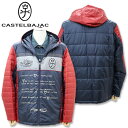 カステルバジャック デニム繋ぎ ブルゾン CASTELBAJAC 21210-121-59-50 ネイビー 59 50 LL 家紋 中綿 アウトレット