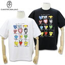 カステルバジャック 天竺 ハート柄 半袖 Tシャツ 50 LLサイズ 7215172177 ホワイト ブラック castelbajac 春夏 25SS