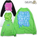 ガルフィー Tシャツ ロンT もくもくグラフィティロン Tee 長袖 Tシャツ GALFY 131016 白 黒 緑 ホワイト ブラック グリーン L XL TGC