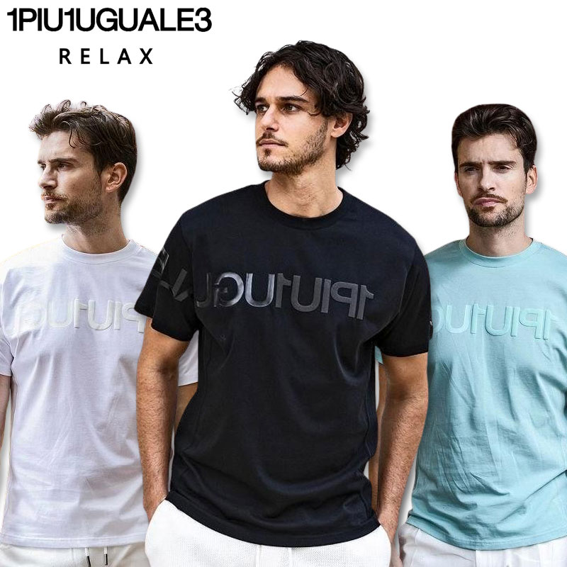 国内発送【1PIU1UGUALE】ダブルロゴ半袖Tシャツ / 2色 コットン 楽天市場】ロゴ(ブランドウノピュウノウグァーレ トレ・長さ
