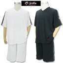 \25%OFF/ジェルバ 半袖VネックTシャツ ハーフパンツ セットアップ 381006 白 04 黒 15 M L LL 3L JERBA 上下セット