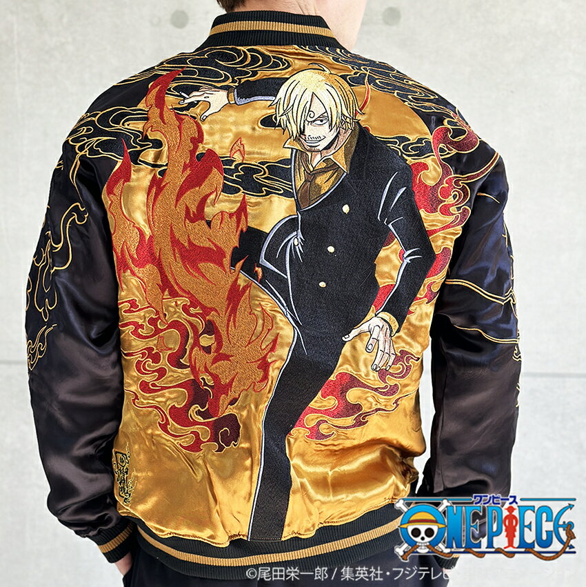 絡繰魂 粋 ワンピース ONEPIECE コラボ スカジャン サンジ リバーシブル 242006 カラクリダマシイ からくり Black Leg 悪魔風脚のサムネイル