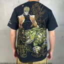 絡繰魂 × ジョジョの奇妙な冒険 DIO Tee ディオ 半袖 Tシャツ Tee 252005 粋 刺繍 カラクリダマシイ カラクリ ザ・ワールド JOJO
