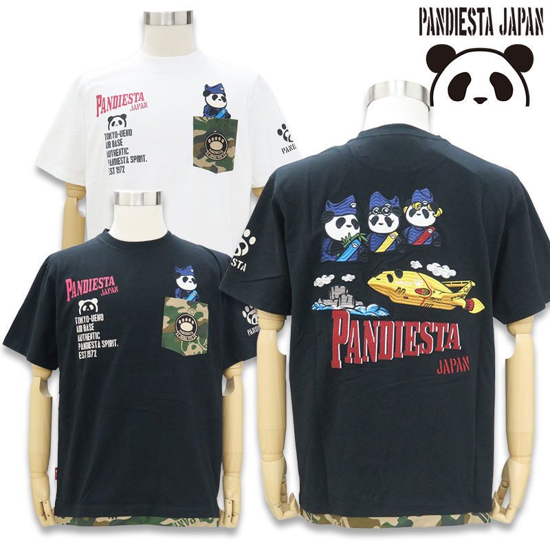 パンディエスタ 半袖Tシャツ 523857 白 000 黒 012 L XL XXL パンダ―バード パンダ PANDIESTA