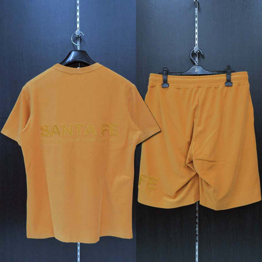 サンタフェ パイル半袖Tシャツ上下セット 48/50/52サイズ オレンジ 81152-060 スエット スウェット ハーフパンツ