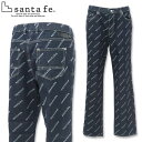 サンタフェ オリジナルロゴ ジャガード デニム ストレート パンツ 244-62404 santafe インディゴ 098 メンズ デニム パンツ 24AW