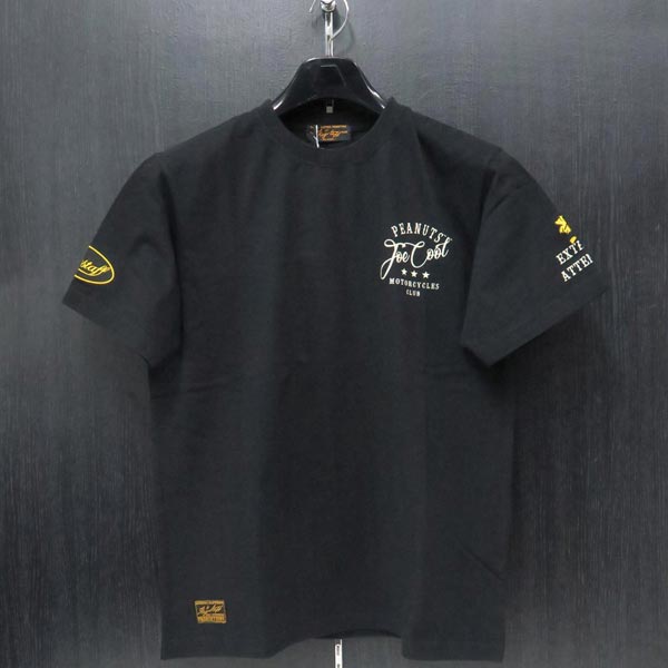 フラッグスタッフ スヌーピー刺繍半袖Tシャツ M/L/XL/XXLサイズ 黒 492121-20 FLAGSTAFF SNOOPY 犬 DOG わんわん洋品店