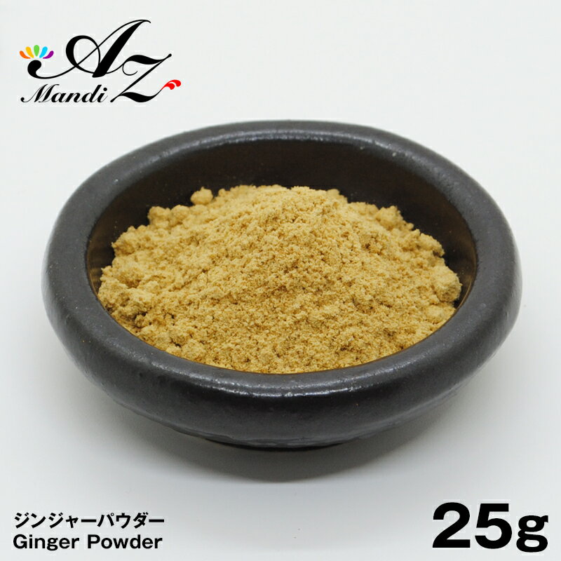 【送料無料】ジンジャーパウダー 【粉末】 25g チャック付き袋入り 生姜 ショウガ しょうが パウダー スパイス カレー おうちカレー 手作りカレー クリスマス お菓子 ジンジャークッキー クッキー