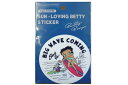 【全品 送料無料!】【アメリカン雑貨】【Betty Boop】サインステッカー【BIG WAVE COMING】【海】【ベティ・ブープ】【ベティ】【STICKE...