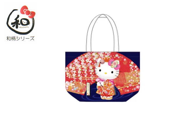 【全品 送料無料！】 ハローキティ 帆布ランチバッグ枝垂れ桜 和柄 和風 Kitty キティ キティちゃん サンリオ バッグ 鞄 かばん お弁当入れ ランチグッズ かばん グッズ キャラ