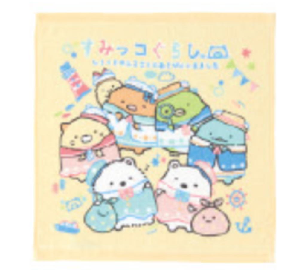 【全品 送料無料！】 すみっコぐらし ウォッシュタオルふるさとにおでかけ すみっこぐらし サンエックス ゆるキャラ タオル たおる ハンドタオル ハンカチ ミニタオル 海 プール 子供 キッズ 雑貨 グッズ かわいい