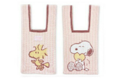 樂天商城 - 【全品　送料無料！】　スヌーピー　SNOOPY　ニットミニトートピンク　ウッドストック　ピーナッツ　かばん　カバン　鞄　収納　お出かけ　アウトドア　雑貨　グッズ　かわいい