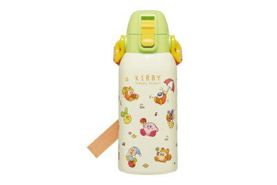其它 - 【全品　送料無料！】　星のカービィ　ショルダーベルト付ダイレクトステンレスボトル600ml　ピクニック　ゲーム　任天堂　マグ　ボトル　水筒　遠足　お出かけ　アウトドア　子供　キッズ　雑貨　グッズ　かわいい　TE