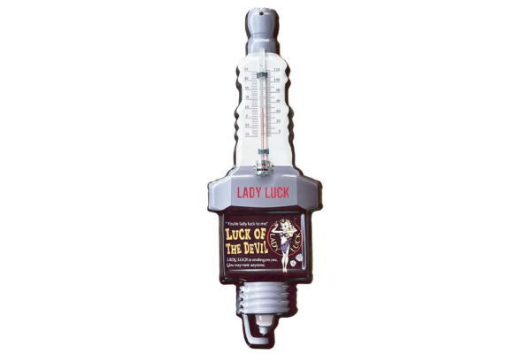 【全品　送料無料！】【アメリカン雑貨】サーモメーターPLUG【LADY LUCK】【アメリカ】【USA】【アメキャラ】【温度計】【温度】【室内】【インテリア】【雑貨】【グッズ】