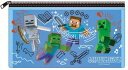 【全品 送料無料!】【Minecraft】【マインクラフト】クリアフラットポーチ【ブルー】【青】【クリーパー】【マイクラ】【ブロック】【ゲーム】【ポーチ】【ケー...