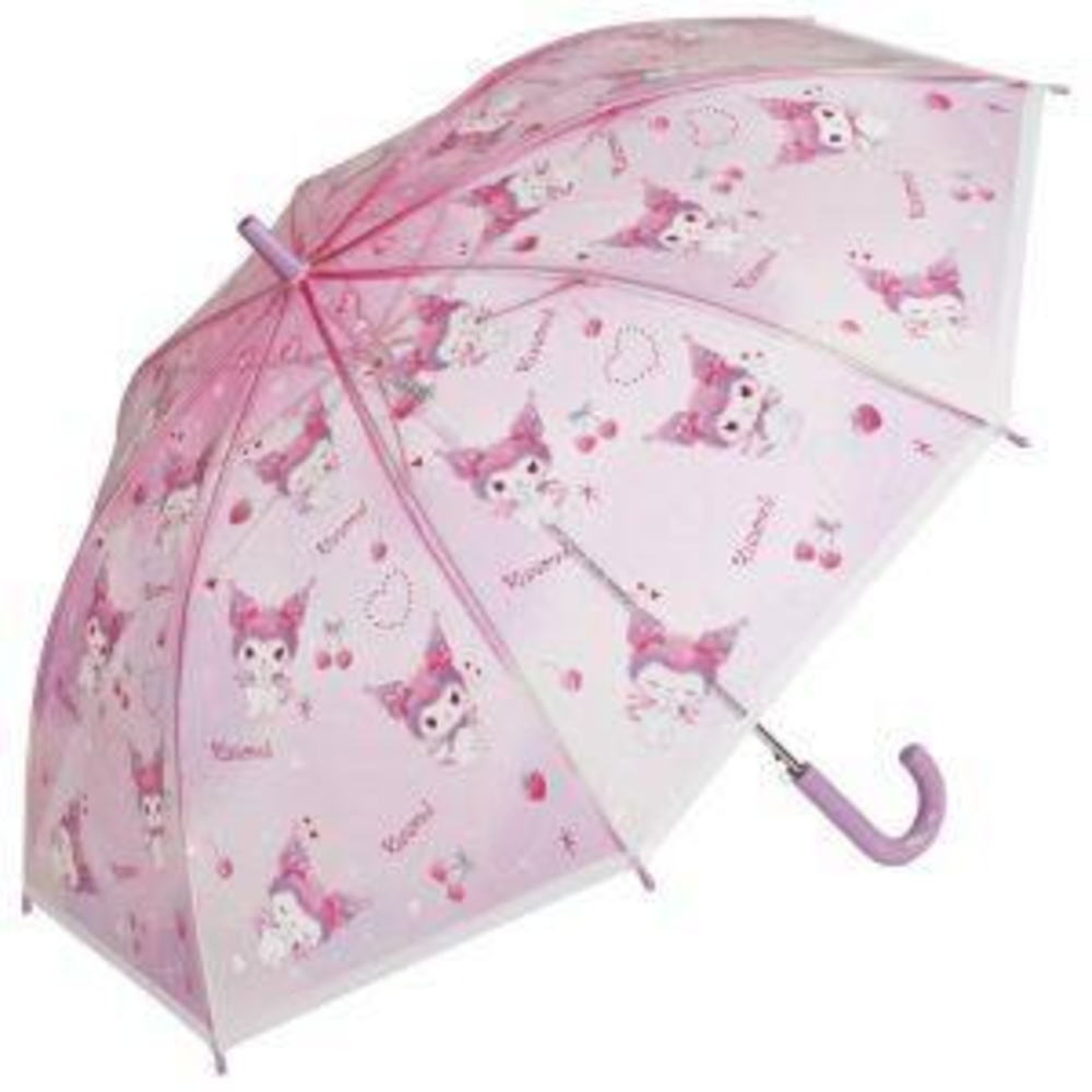 【全品　送料無料！】サンリオキャラクターズ　子供用ジャンプ式ビニール傘55cm　ラブラブきゅん　クロミ　くろみ　傘　かさ　カサ　レイングッズ　子供　キッズ　雑貨　グッズ　かわいい