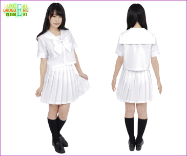 【レディ】カラーセーラー【白】【L】【セーラー服】【制服】【学生服】【ハロウィン】【コスプレ】【コスチューム】【衣装】【仮装】【集団仮装】【かわいい】