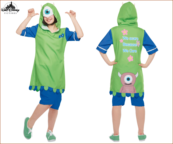 レディ　マイクモンスターズインク　ピクサー　ディズニー　Disney　ハロウィン　コスプレ　コスチューム　衣装　仮装　集団仮装　かわいい w-col-10000537 ワールドショップコレクション サンプル画像2