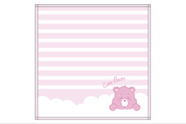 【全品 送料無料！】 ケアベア CAREBEARS ミニタオルピンク クラウドボーダー クマ Carebears くま ベア アメキャラ アメリカ タオル たおる ハンカチ ハンドタオル 雑貨 グッズ