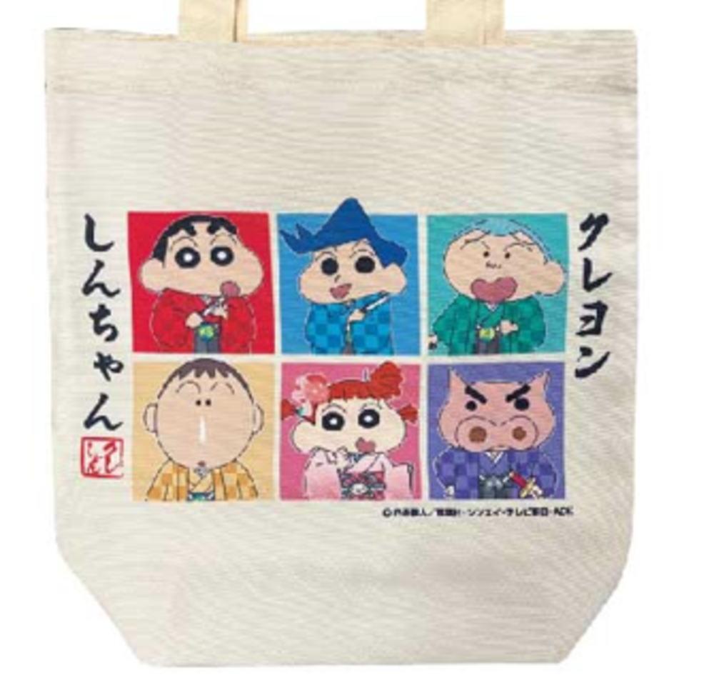 樂天商城 - 【全品　送料無料！】　クレヨンしんちゃん　ニッポンアートシリーズ　トートバッグブロック　カスカベ防衛隊　しんのすけ　着物　日本　アニメ　映画　漫画　かばん　カバン　鞄　収納　お出かけ　アウトドア　雑貨　グッズ　かわいい