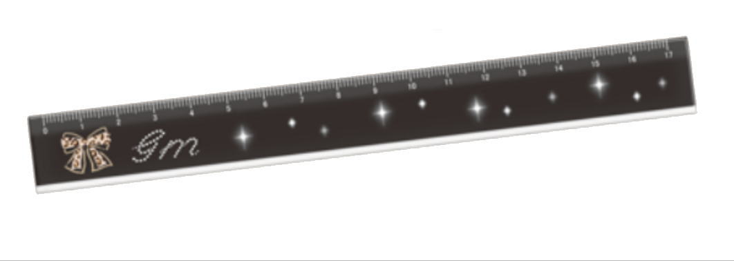 カミ228737 【全品 送料無料！】 【10本セット】 【セット】 【セット商品】 オリジナル スリム17cm定規リボン GYARU mee ものさし 文房具 学校 勉強 雑貨 グッズ かわいい