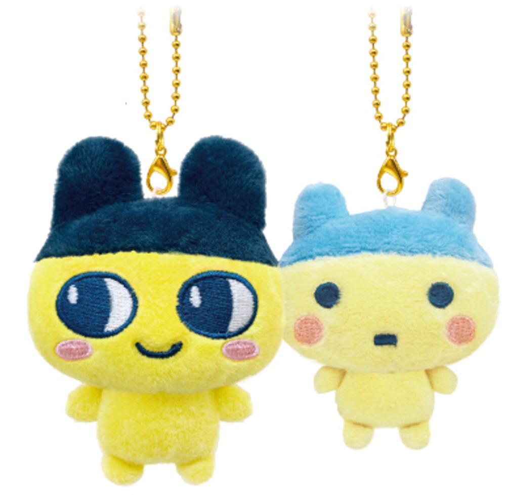 クラ131142 【全品　送料無料！】　たまごっち　ニコぬいキーホルダーまめっち×やんぐまめっち　ゲーム　キーリング　チャーム　鍵　マスコット　ぬいぐるみ　人形　ドール　ペア　おそろい　友達　フレンズ　雑貨　グッズ　かわいいのサムネイル