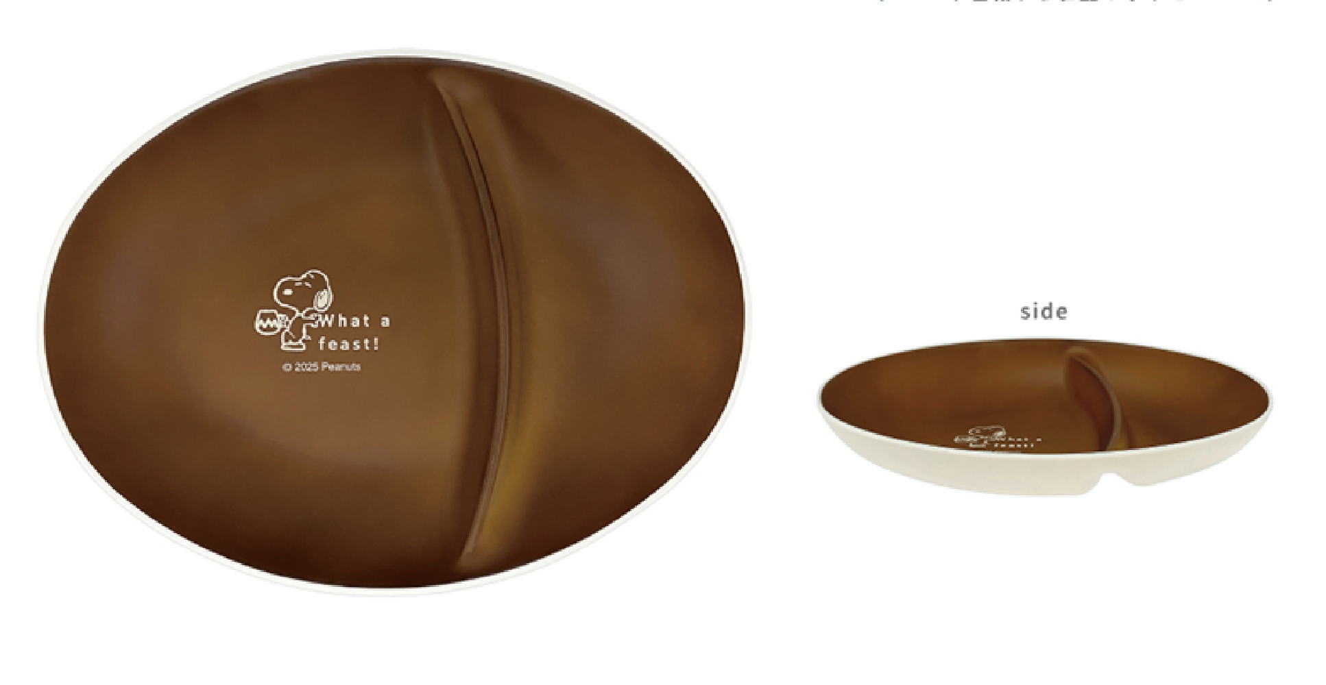 カミ227757 【全品　送料無料！】　【日本製】　スヌーピー　SNOOPY　オーバルプレート仕切り付きすごいごちそう　ピーナッツ　ウッドストック　すぬーぴー　キャラクター　お皿　ランチプレート　食事　食器　キッチン　雑貨　グッズ　かわいい　【TE】(3)