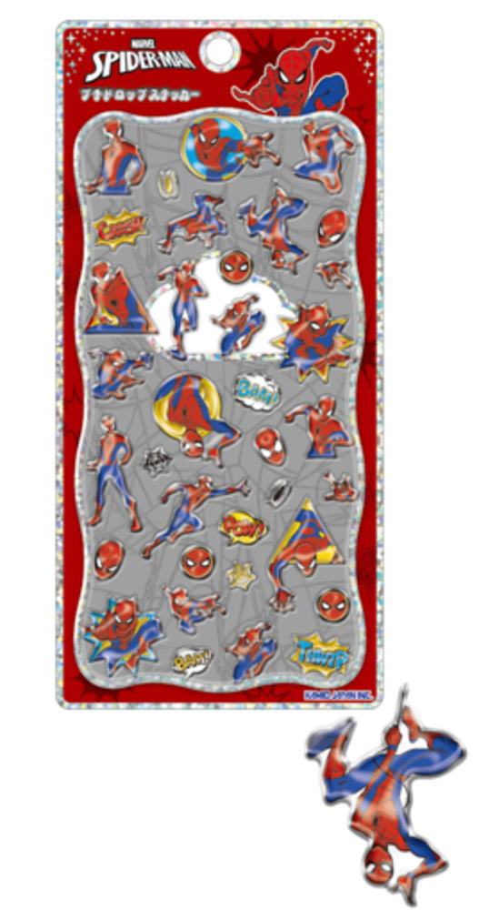 カミ307336 【全品　送料無料！】　マーベルキャラクター　プチドロップステッカースパイダーマン　マーベル　MARVEL　アメコミ　ヒーローズ　アニメ　映画　ステッカー　シール　プチ　ミニ　ワンポイント　文房具　雑貨　グッズ　かわいいのサムネイル