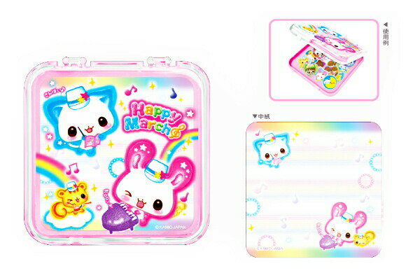 カミ231416 【全品 送料無料！】 【10冊セット】 【セット】 【セット商品】 オリジナル クリアケース入りメモHappy March 平成ファンシー レトロ ケース メモ シール入れ 収納 文房具 学校 勉強 雑貨 グッズ かわいい