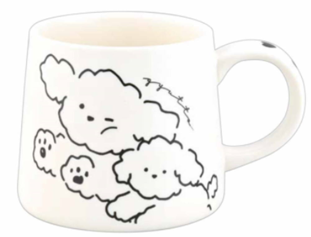 クラ139198 【全品　送料無料！】　オリジナル　シンプルマグカッププードル　犬　動物　アニマル　コップ　食事　食器　キッチン　雑貨　グッズ　かわいい　【TE】