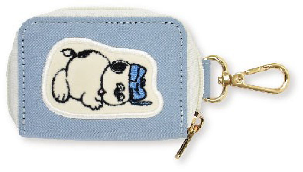 樂天商城 - 【全品　送料無料！】　スヌーピー　SNOOPY　スマートキーケースブルー　青　オラフ　アップリケ　ピーナッツ　ウッドストック　ポーチ　鍵入れ　収納　雑貨　グッズ　かわいい
