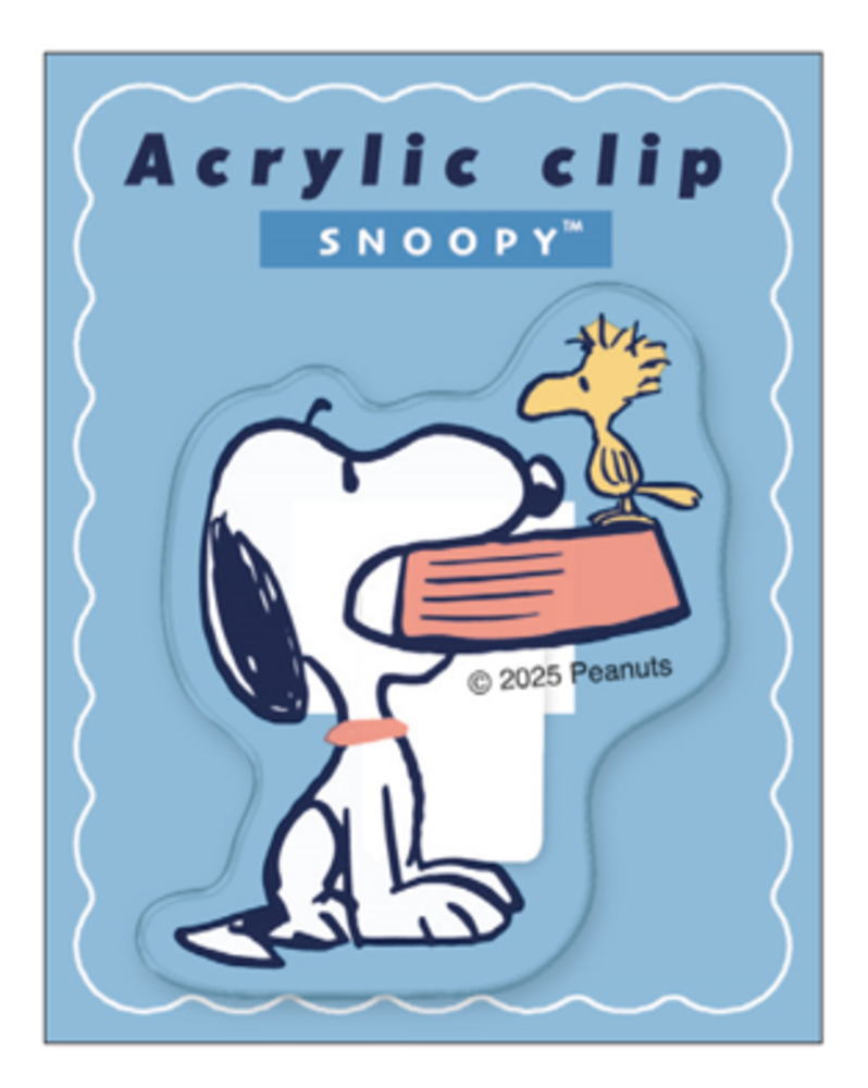 【全品　送料無料！】　セット商品　6個入り　日本製　スヌーピー　SNOOPY　アクリルクリップ良いことがある　レトロ　ピーナッツ　ウッドストック　すぬーぴー　クリップ　留め　文房具　学校　勉強　雑貨　グッズ　かわいい