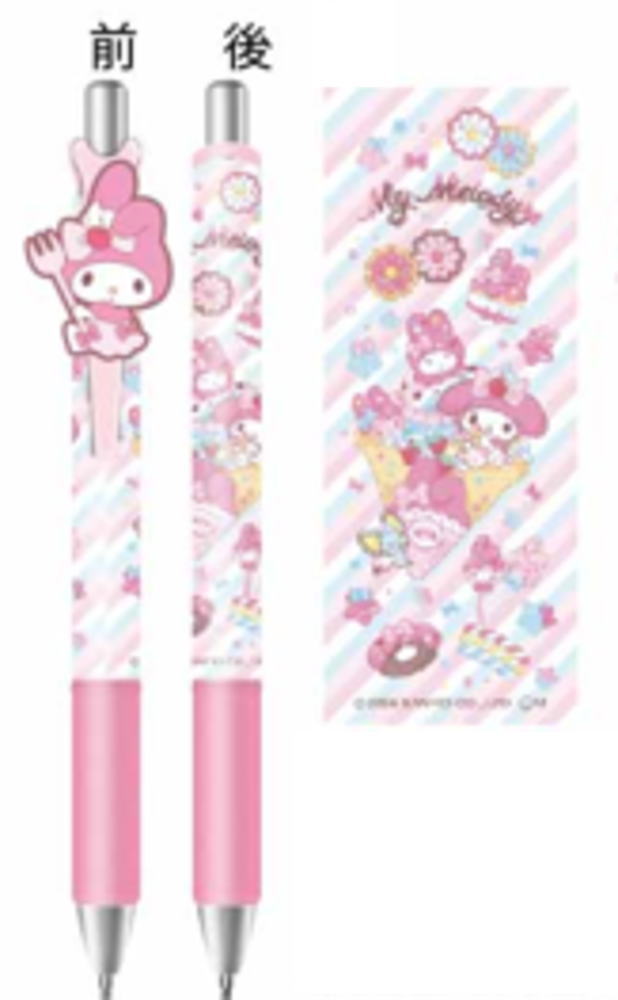 樂天商城 - 【全品　送料無料！】　サンリオキャラクターズ　マスコット付きゲルペンチェリーピンク　スイーツマイメロ　ボールペン　色ペン　カラーペン　筆記用具　文房具　学校　勉強　雑貨　グッズ　かわいい