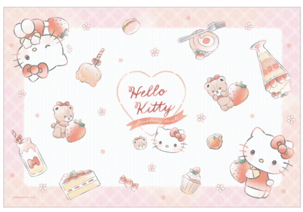 【全品　送料無料！】　サンリオキャラクターズ　レジャーシートストロベリースイーツ　ハローキティ　敷物　シート　マット　遠足　アウトドア　子供　キッズ　雑貨　グッズ　かわいい